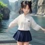 苏雅竹研究者正面照，身着汉服，典雅气质，室内自然光